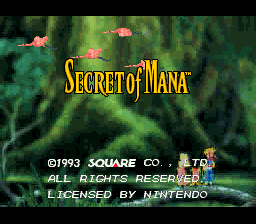 Secret of Mana Title Screen